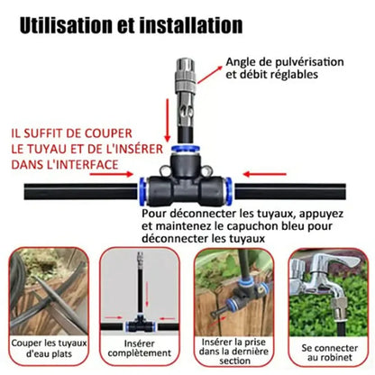 5M-20M Greenhouse Drip Irrigation Kit 360° Curved Garden Automatic Irrigation System Patio Misting Plant Watering Distribution