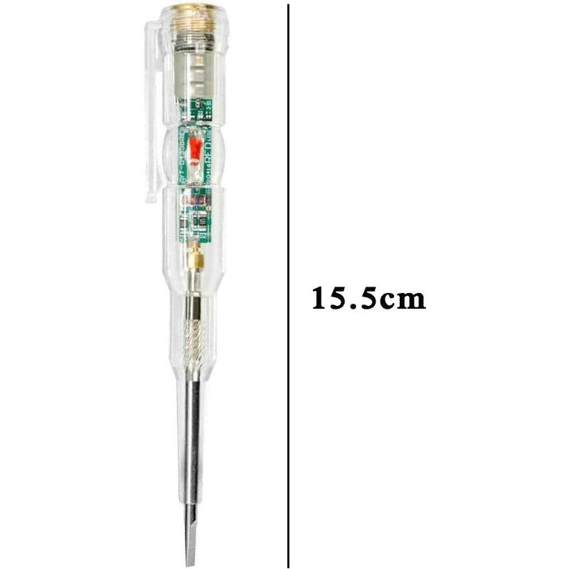 24-250V Portable Electrician Circuit Tester Pen, Responsive Electrical Tester Pen, Non Contact Voltage Tester Pen with LED Indicator Light Waterproof Electricity Measurement Pen (1PCS)