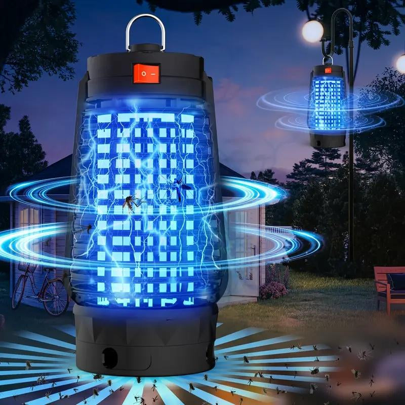 Bug Zapper, 4200V High Powered Mosquito Zappers Killer, Portable Electric Fly Zapper for Outdoor & Indoor, Fly Traps with Hanging Hook, Flying Insects Catcher for Home, Garden, Backyard, Camping, Patio, Yard, Garage