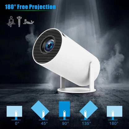 [US Warehouse]Game Projector with 2 Retro Game Consoles, 2 in 1 Projector, Dual Game Sticks, Mini Projector with Bluetooth and WIFI, 4K Multi-Function HD Portable Outdoor Movie Proyector, Compatible with Iphone/Pc/Laptop,