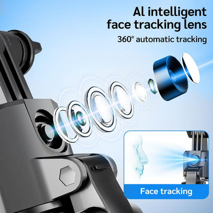 64" Auto Face Tracking Tripod for Iphone,No App,360° Rotation Smartphone Stand Tripod with Rechargeable Remote Control for Tiktok Contentcreation Vlog Video Recording Travel Cellphone Selfie