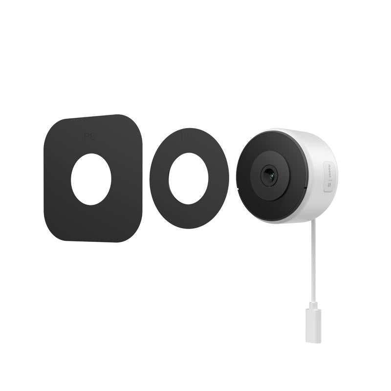 Luna Window Camera, 2K 2.4Ghz Glass-Mount Wired Indoor Wifi 6 for Outdoor View, Stick-On No-Drill Install, Smart AI Motion Alerts, Glare-Free Day/Night Color Vision through Glass, Multi-Scene Use