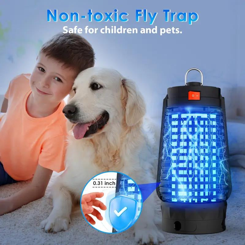 Bug Zapper, 4200V High Powered Mosquito Zappers Killer, Portable Electric Fly Zapper for Outdoor & Indoor, Fly Traps with Hanging Hook, Flying Insects Catcher for Home, Garden, Backyard, Camping, Patio, Yard, Garage