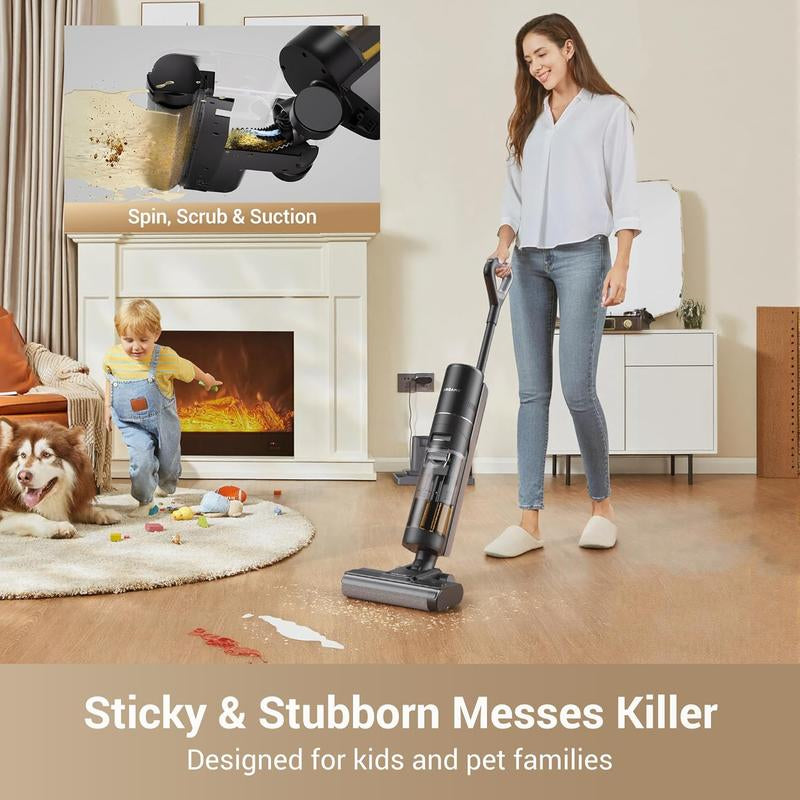 DREAME G10 Vacuum Mop, Wet Dry Vacuum Cleaner, Cordless Vacuum Mop All in One with Auto Self-Cleaning, up to 30 Mins Runtime, Cordless Floor Cleaner Machine for Hard Floors, Edge Cleaning Wet Dry Vacuum