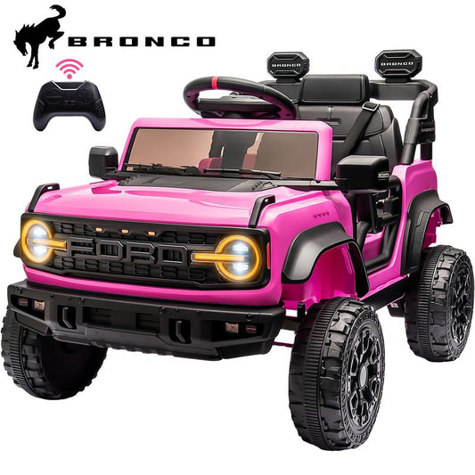 Segmart 12V Licensed Ford Bronco Raptor Ride on Car for Kids, Electric Truck with Remote Control, LED Lights & Music, Outdoor Kids Gift