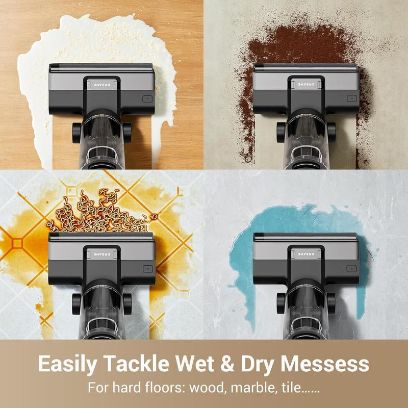 DREAME G10 Vacuum Mop, Wet Dry Vacuum Cleaner, Cordless Vacuum Mop All in One with Auto Self-Cleaning, up to 30 Mins Runtime, Cordless Floor Cleaner Machine for Hard Floors, Edge Cleaning Wet Dry Vacuum