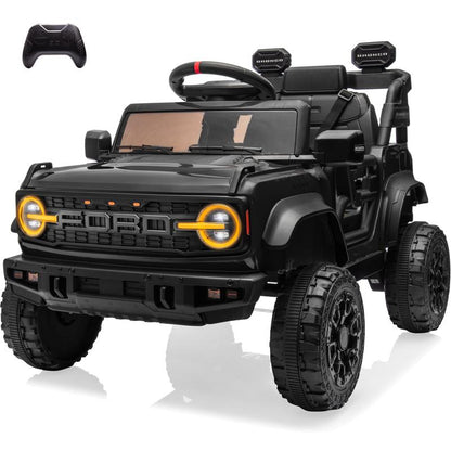 Segmart 12V Licensed Ford Bronco Raptor Ride on Car for Kids, Electric Truck with Remote Control, LED Lights & Music, Outdoor Kids Gift