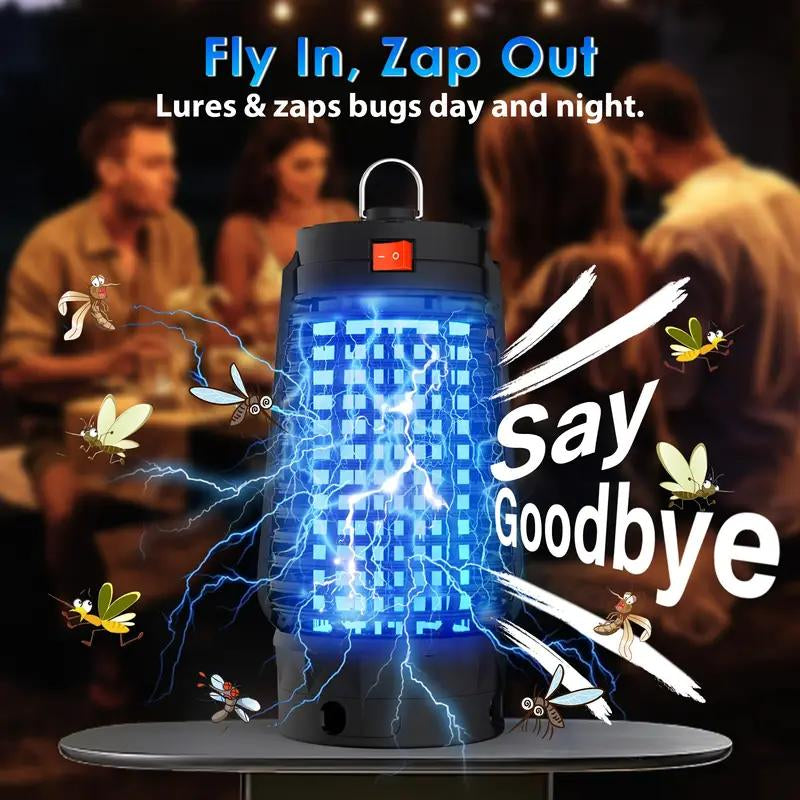 Bug Zapper, 4200V High Powered Mosquito Zappers Killer, Portable Electric Fly Zapper for Outdoor & Indoor, Fly Traps with Hanging Hook, Flying Insects Catcher for Home, Garden, Backyard, Camping, Patio, Yard, Garage