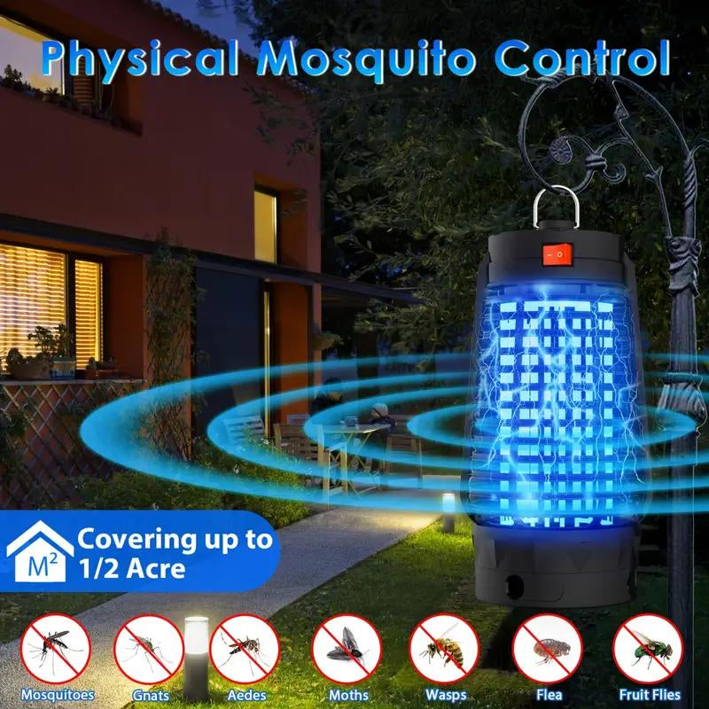 Bug Zapper, 4200V High Powered Mosquito Zappers Killer, Portable Electric Fly Zapper for Outdoor & Indoor, Fly Traps with Hanging Hook, Flying Insects Catcher for Home, Garden, Backyard, Camping, Patio, Yard, Garage