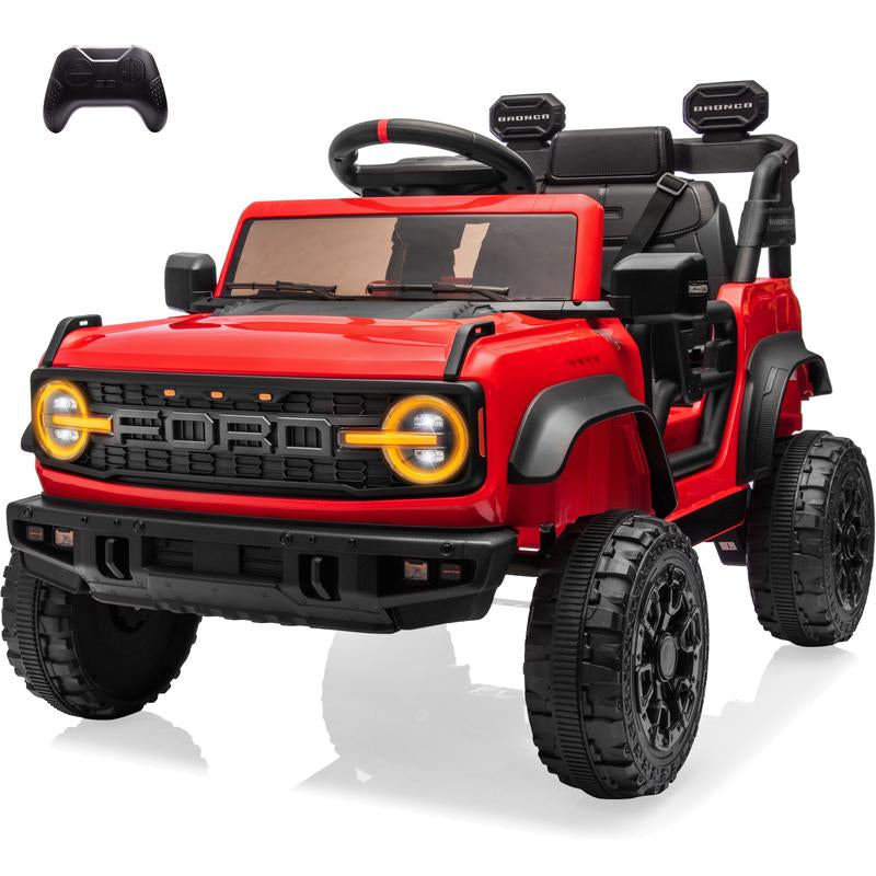 Segmart 12V Licensed Ford Bronco Raptor Ride on Car for Kids, Electric Truck with Remote Control, LED Lights & Music, Outdoor Kids Gift