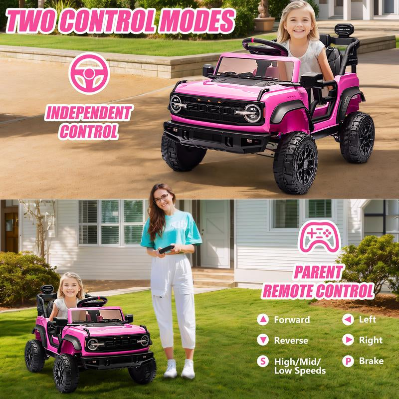 Segmart 12V Licensed Ford Bronco Raptor Ride on Car for Kids, Electric Truck with Remote Control, LED Lights & Music, Outdoor Kids Gift