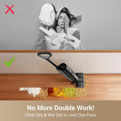 DREAME G10 Vacuum Mop, Wet Dry Vacuum Cleaner, Cordless Vacuum Mop All in One with Auto Self-Cleaning, up to 30 Mins Runtime, Cordless Floor Cleaner Machine for Hard Floors, Edge Cleaning Wet Dry Vacuum