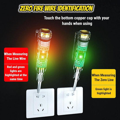 24-250V Portable Electrician Circuit Tester Pen, Responsive Electrical Tester Pen, Non Contact Voltage Tester Pen with LED Indicator Light Waterproof Electricity Measurement Pen (1PCS)